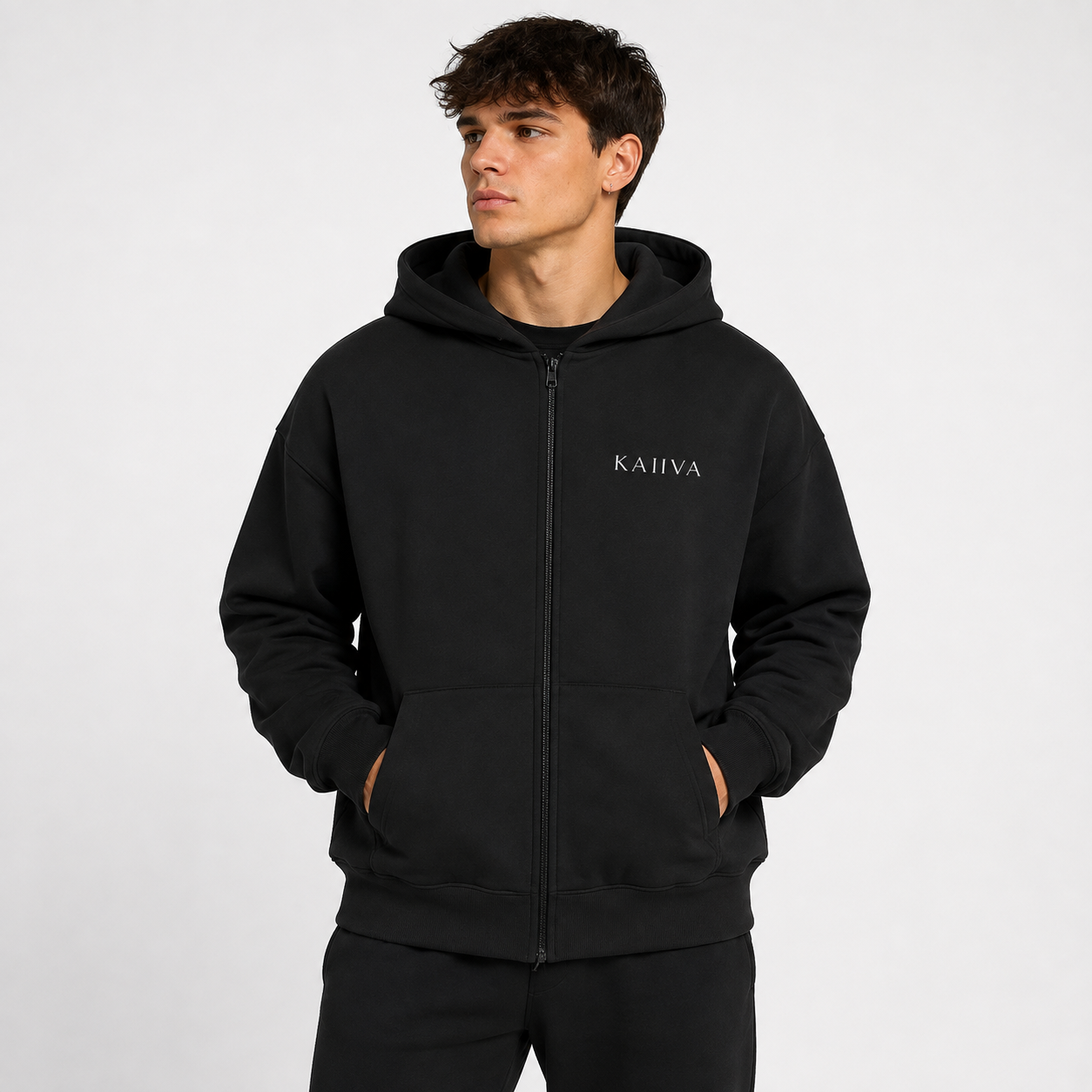 KAIIVA Oversized Zip Hoodie