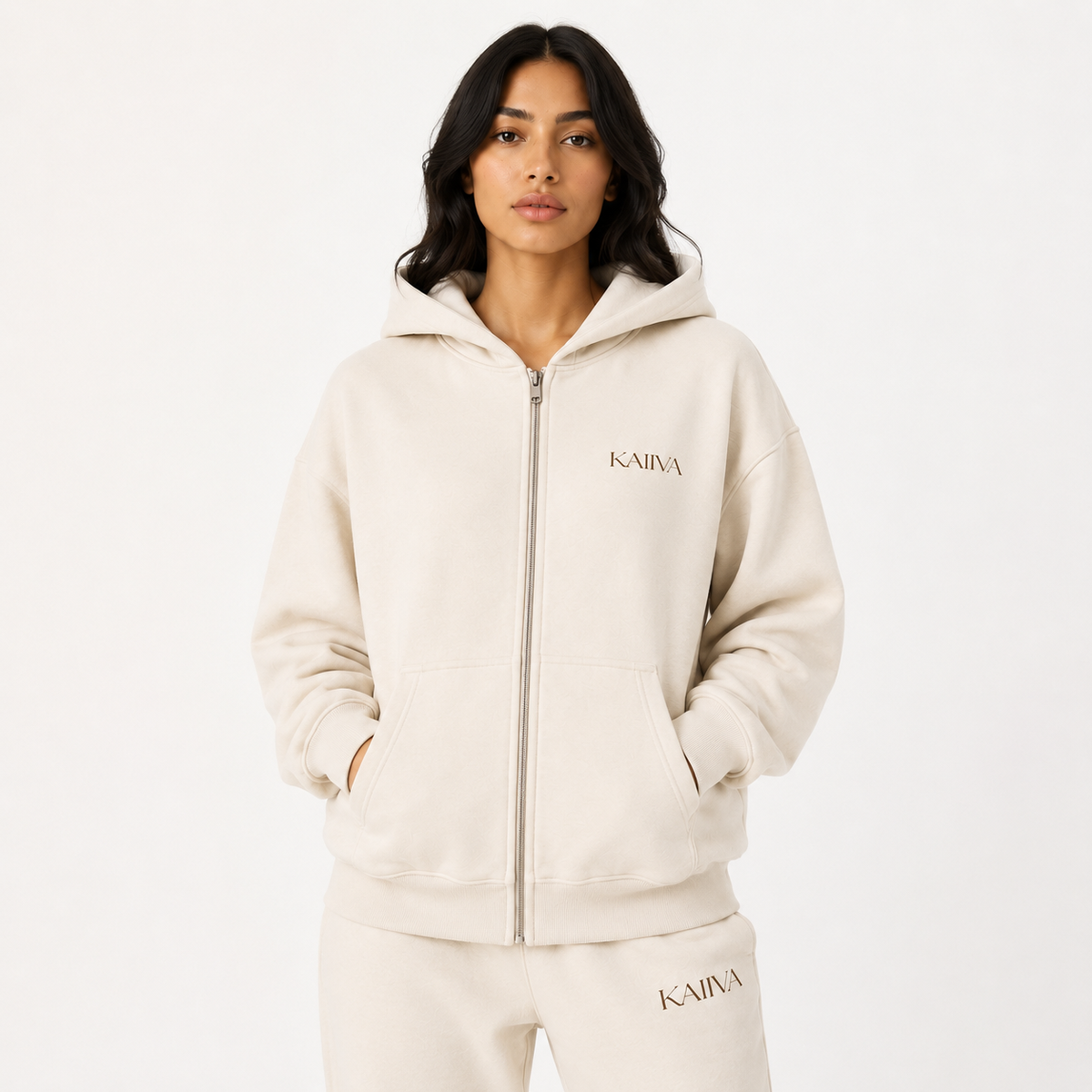KAIIVA Signature Oversized Zip Hoodie